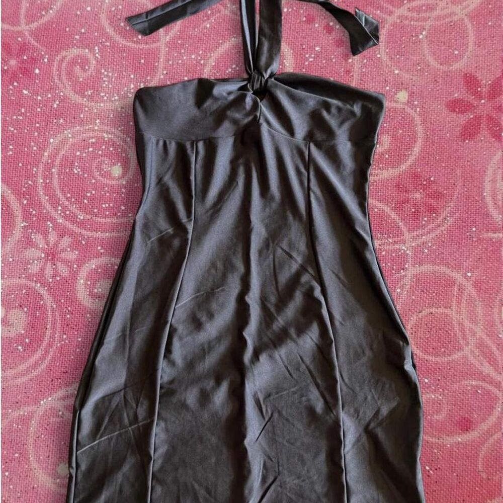 NEW 7 Day Weekend Gray Halter Mini Dress